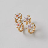 ciite' シーテ ピアス(両耳用) 【 金属アレルギー対応 】 フラワービジュー フープピアス サージカルステンレス (両耳用)