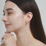 ciite' シーテ ピアス(両耳用) 【 金属アレルギー対応 】 フラワービジュー フープピアス サージカルステンレス (両耳用)