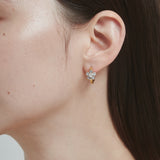 ciite' シーテ ピアス(両耳用) 【 金属アレルギー対応 】 フラワービジュー フープピアス サージカルステンレス (両耳用)