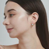 ciite' シーテ ピアス(両耳用) 【 金属アレルギー対応 】 フラワービジュー フープピアス サージカルステンレス (両耳用)
