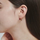 ciite' シーテ ピアス(両耳用) 【 金属アレルギー対応 】 フラワービジュー フープピアス サージカルステンレス (両耳用)