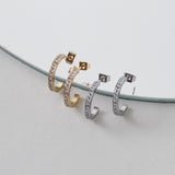 ciite' シーテ ピアス(両耳用) 【 金属アレルギー対応 】 ビジューフープピアス サージカルステンレス (両耳用)