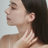 ciite' シーテ ピアス(両耳用) 【 金属アレルギー対応 】 ビジューフープピアス サージカルステンレス (両耳用)