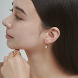 ciite' シーテ ピアス(両耳用) 【 金属アレルギー対応 】 ビジューフープピアス サージカルステンレス (両耳用)
