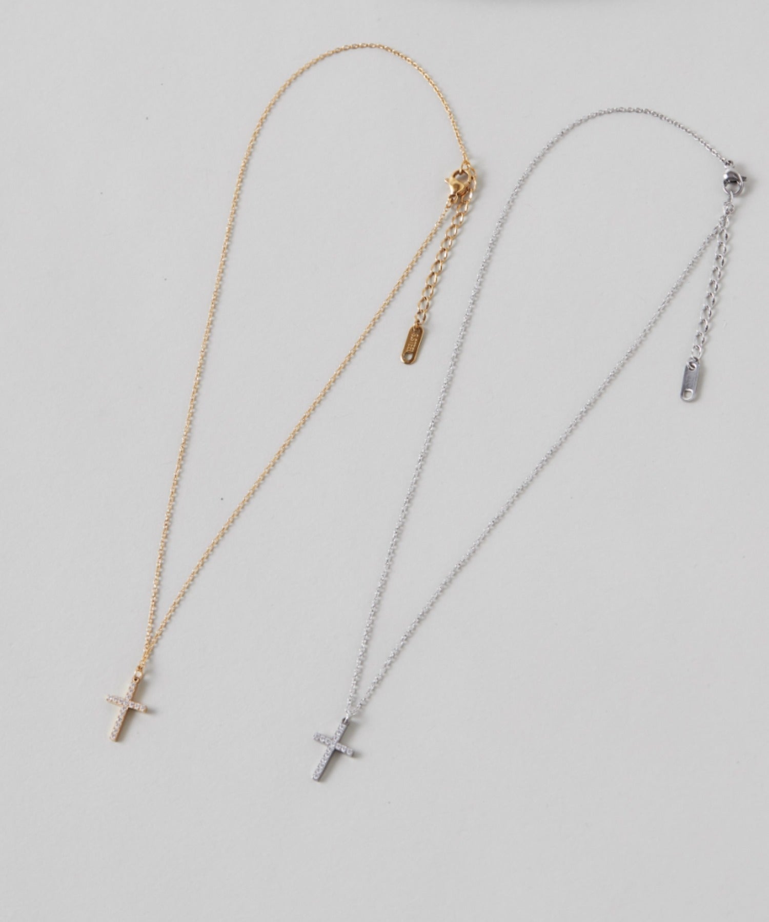 ciite' シーテ ネックレス 【 金属アレルギー対応 】 クロスビジューネックレス サージカルステンレス