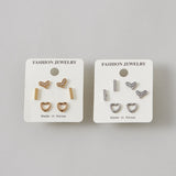 ciite' シーテ ピアス(両耳用) 【 金属アレルギー対応 】 3set pierce / ピアス3セット サージカルステンレス (両耳用) シルバー FREE