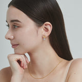ciite' シーテ ピアス(両耳用) 【 金属アレルギー対応 】 ハートビジューピアス サージカルステンレス (両耳用)