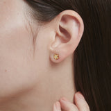 ciite' シーテ ピアス(両耳用) 【 金属アレルギー対応 】 フラワービジューピアス サージカルステンレス (両耳用)