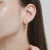 ciite' シーテ ピアス(両耳用) 【 金属アレルギー対応 】 ツインビジュー フープピアス サージカルステンレス (両耳用)