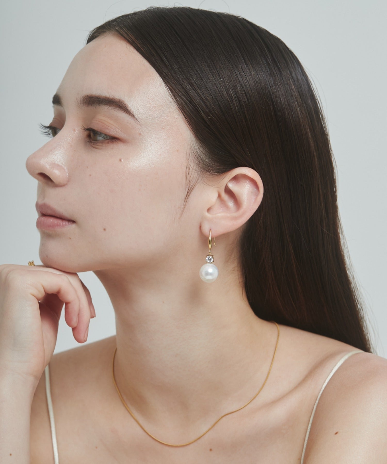 ciite' シーテ ピアス(両耳用) 【 金属アレルギー対応 】 パールビジュー フックピアス サージカルステンレス