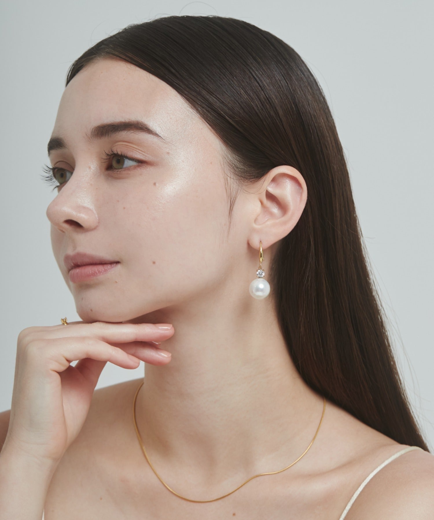 ciite' シーテ ピアス(両耳用) 【 金属アレルギー対応 】 パールビジュー フックピアス サージカルステンレス
