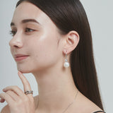 ciite' シーテ ピアス(両耳用) 【 金属アレルギー対応 】 パールビジュー フックピアス サージカルステンレス