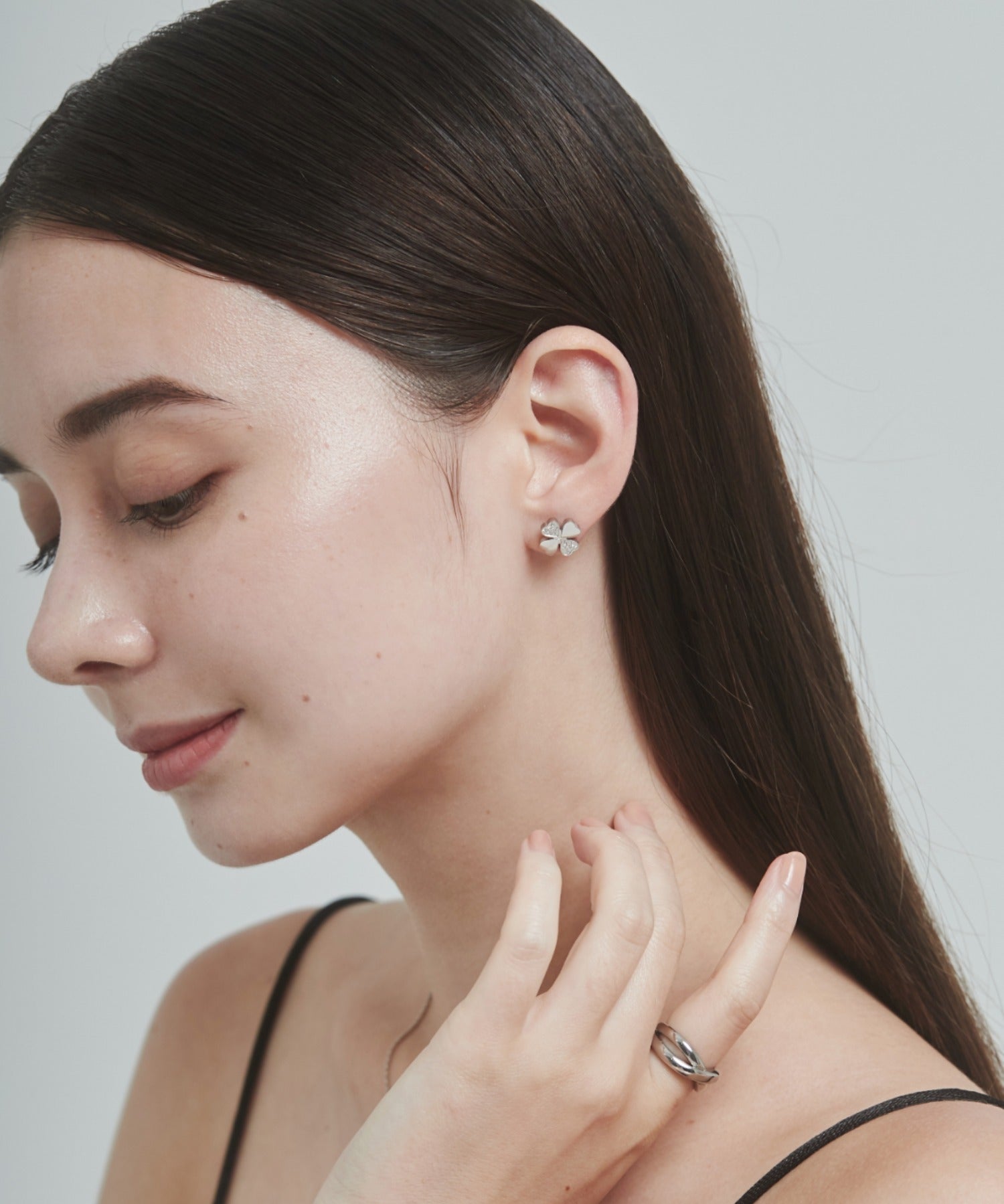 ciite' シーテ ピアス(両耳用) 【 金属アレルギー対応 】ハートクローバーピアス サージカルステンレス