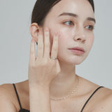ciite' シーテ リング 【 金属アレルギー対応 】ニュアンスビジューリング サージカルステンレス