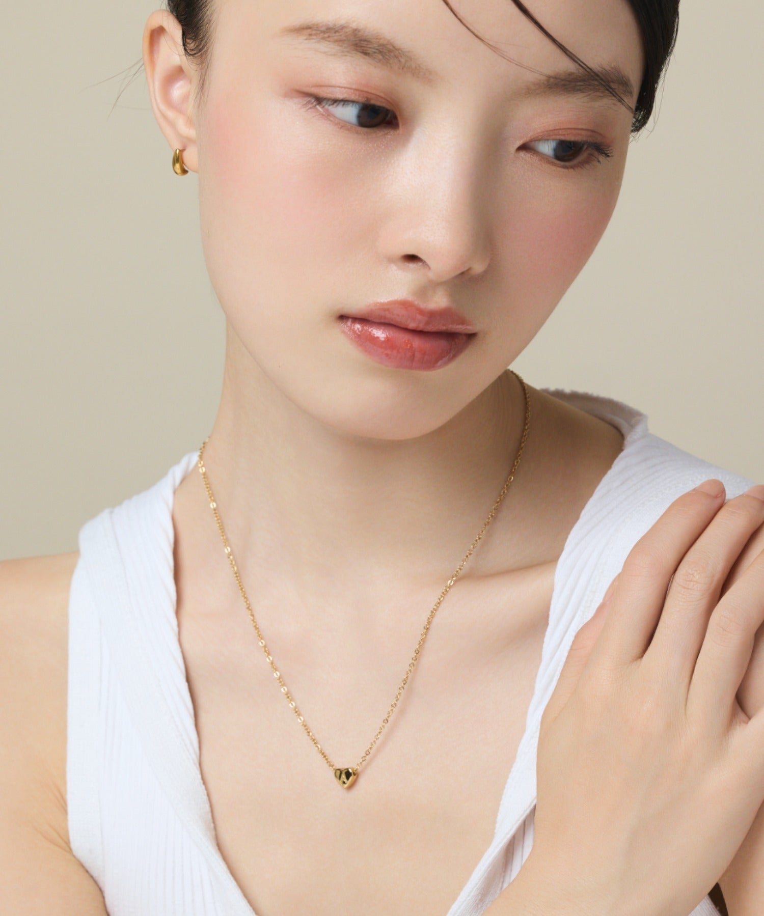 ciite' シーテ ネックレス 【 金属アレルギー対応 】 イニシャルハートネックレス サージカルステンレス