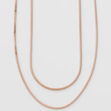 ciite' シーテ ネックレス 【 金属アレルギー対応 】simple double snake necklace / シンプル2連スネークネックレス サージカルステンレス