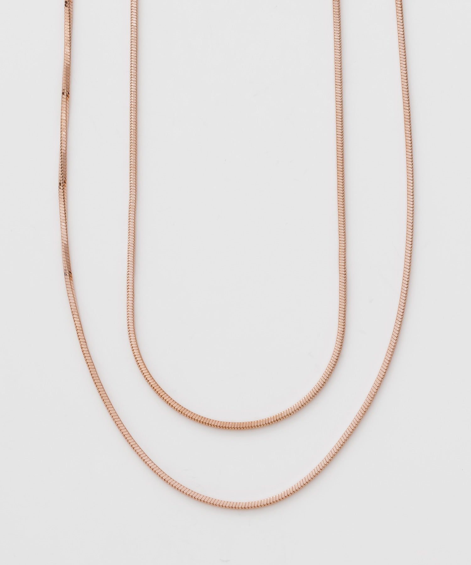 ciite' シーテ ネックレス 【 金属アレルギー対応 】simple double snake necklace / シンプル2連スネークネックレス サージカルステンレス