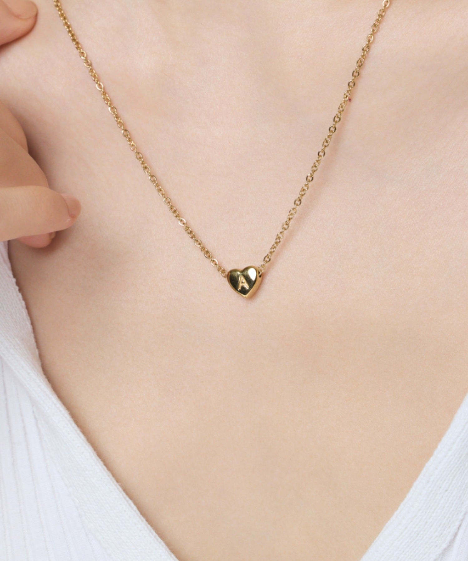 ciite' シーテ ネックレス 【 金属アレルギー対応 】 イニシャルハートネックレス サージカルステンレス