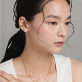 ciite' シーテ ネックレス 【 金属アレルギー対応 】 1mm スネークネックレス 2個セット サージカルステンレス 36~41cm, 39~44cm