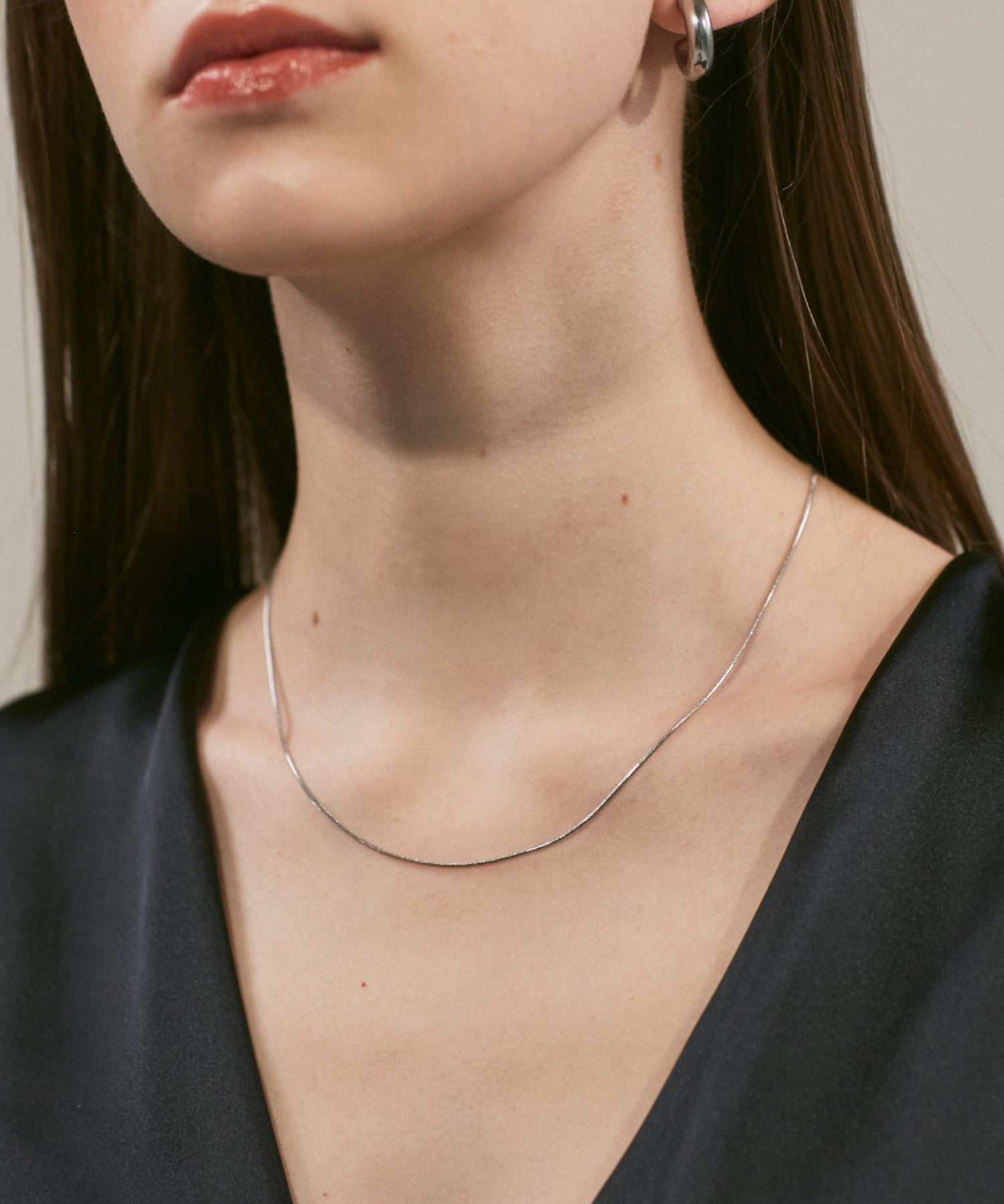 ciite' シーテ ネックレス 【 金属アレルギー対応 】simple snake necklace / シンプルスネークネックレス 1mm サージカルステンレス