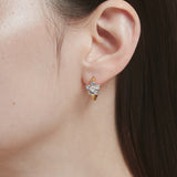 ciite' シーテ ピアス(両耳用) 【 金属アレルギー対応 】 フラワービジュー フープピアス サージカルステンレス (両耳用) クリア FREE