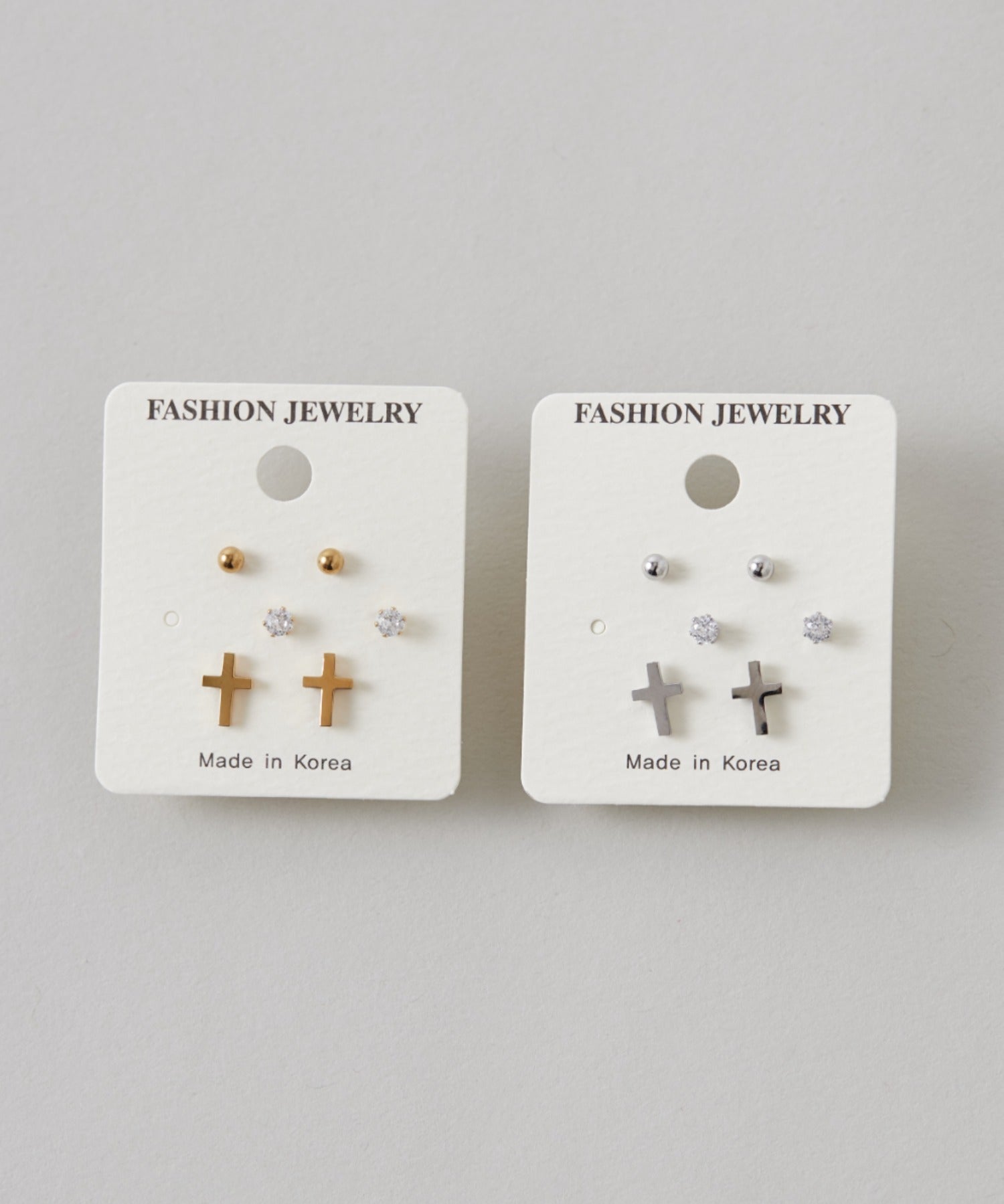 ciite' シーテ ピアス(両耳用) 【 金属アレルギー対応 】 3set pierce / ピアス3セット サージカルステンレス (両耳用) ゴールド FREE