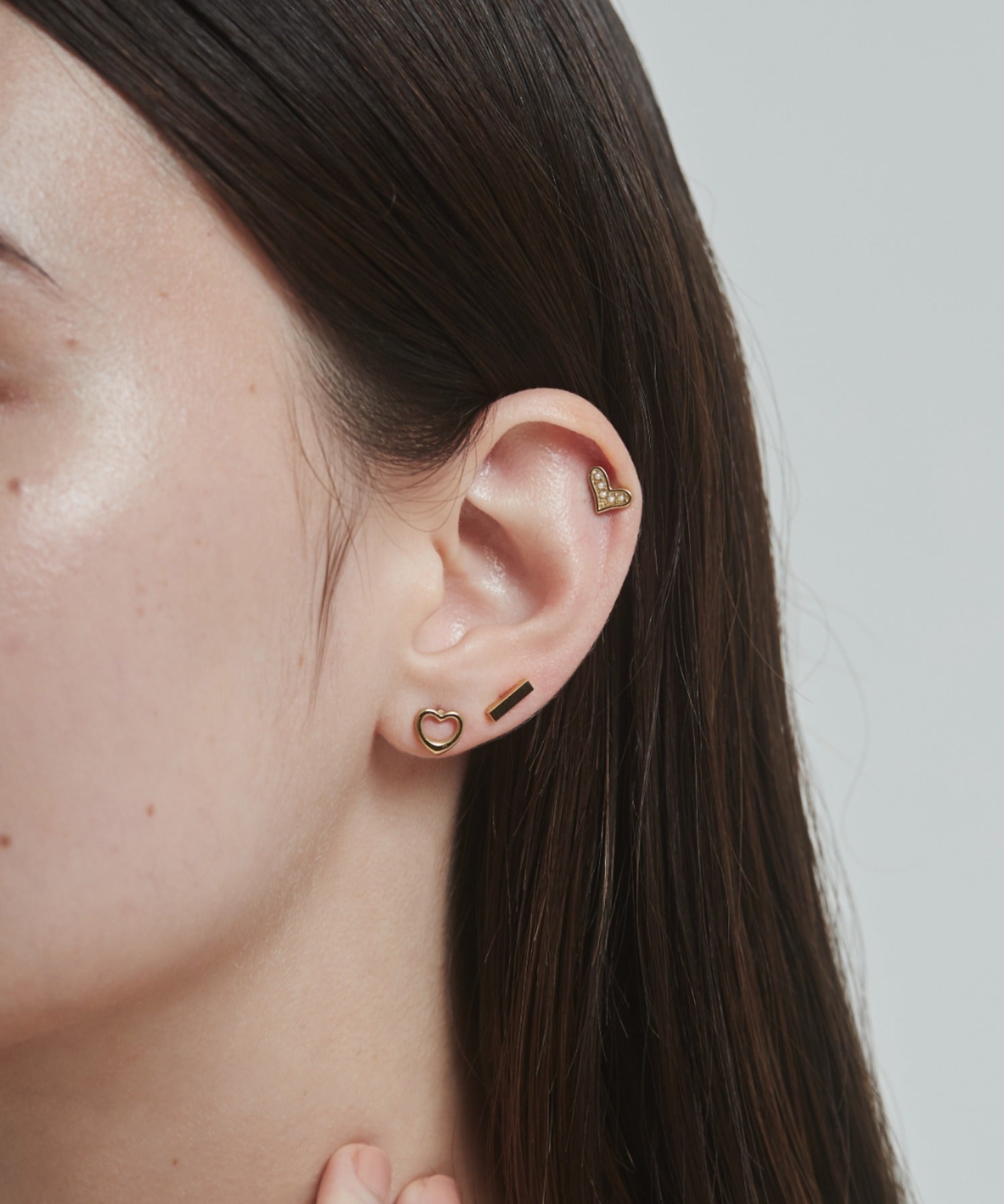 ciite' シーテ ピアス(両耳用) 【 金属アレルギー対応 】 3set pierce / ピアス3セット サージカルステンレス (両耳用) ゴールド FREE