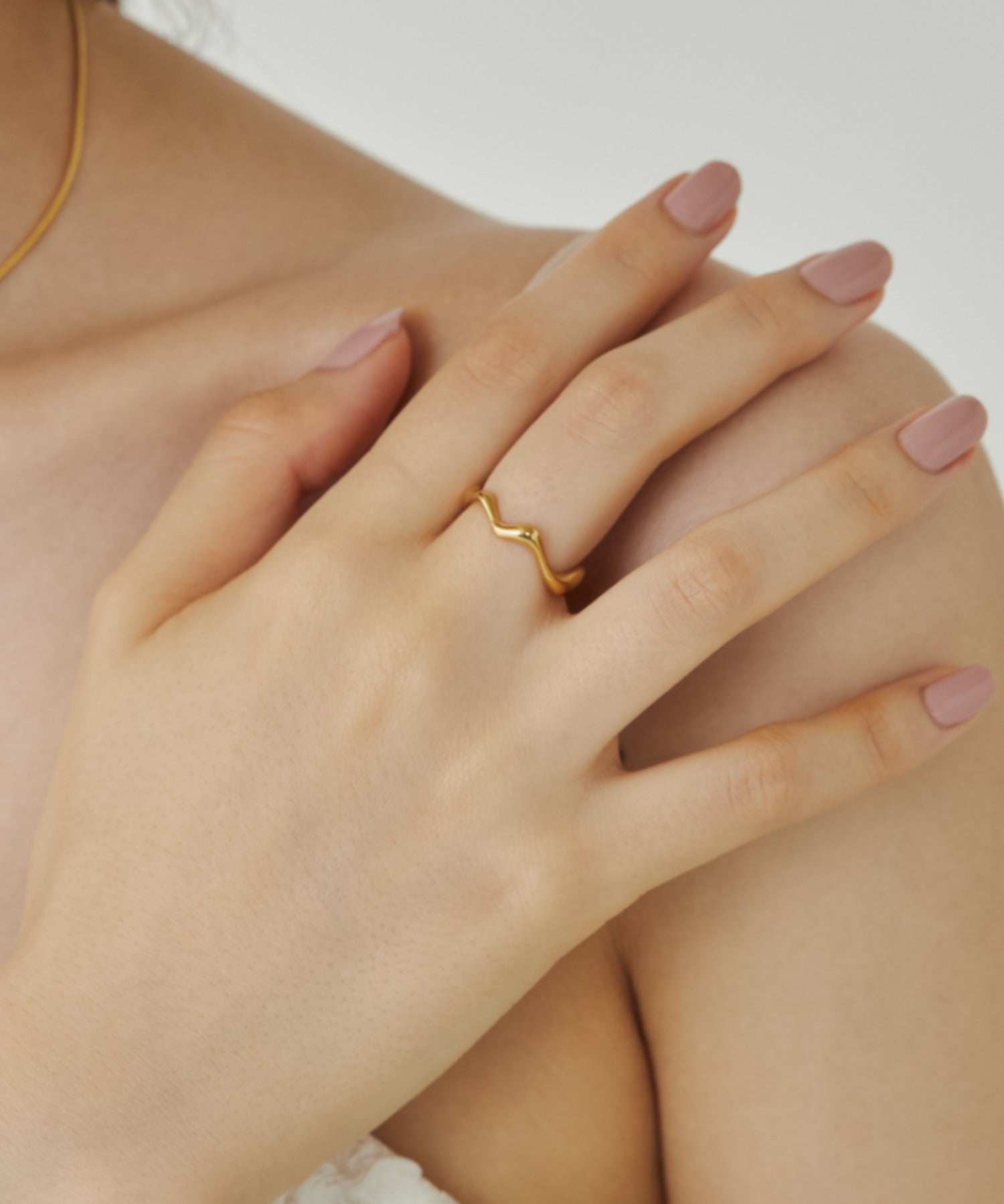 ciite' シーテ リング 【 金属アレルギー対応 】 ニュアンスリング サージカルステンレス ゴールド