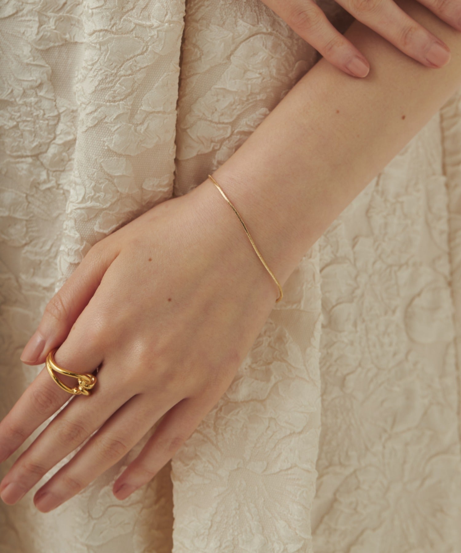 ciite' シーテ ネックレス 【 金属アレルギー対応 】simple snake bracelet / シンプルスネークチェーンブレスレット サージカルステンレス ゴールド FREE