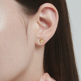 ciite' シーテ ピアス(両耳用) 【 金属アレルギー対応 】 フラワービジューピアス サージカルステンレス (両耳用) ゴールド FREE