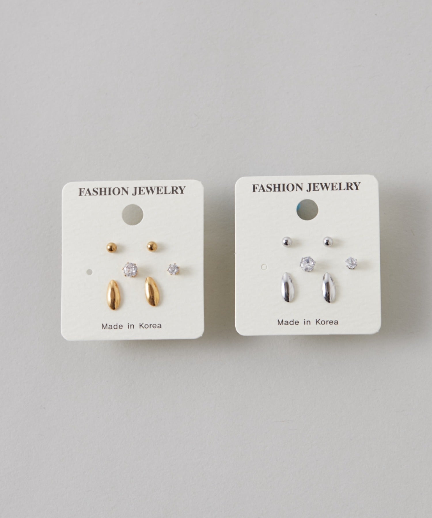 ciite' シーテ ピアス(両耳用) 【 金属アレルギー対応 】 3set pierce / ピアス3セット サージカルステンレス (両耳用) ゴールド FREE