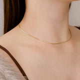 ciite' シーテ ネックレス 【 金属アレルギー対応 】simple snake necklace / シンプルスネークネックレス 1mm サージカルステンレス ゴールド FREE
