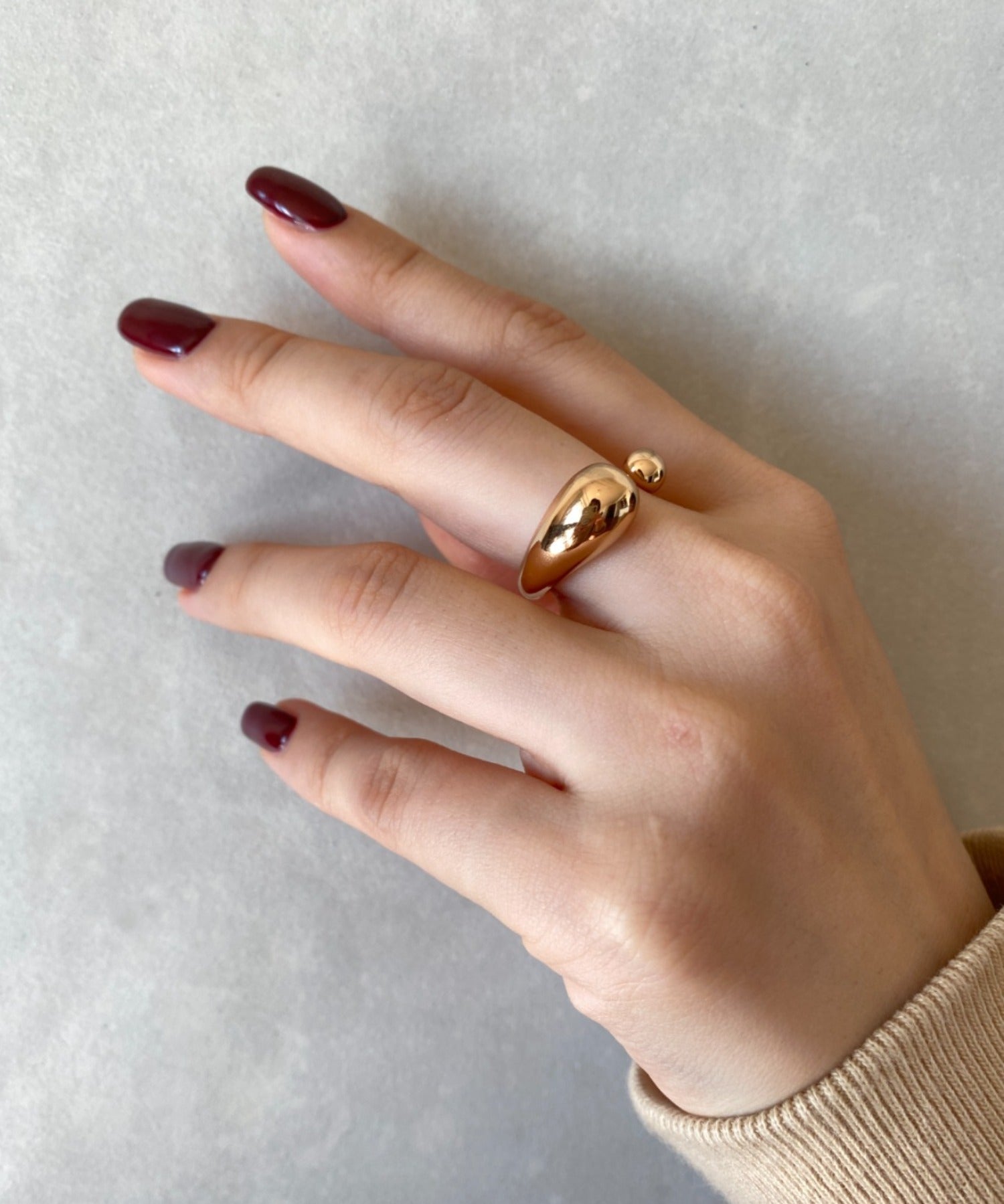 ciite' シーテ ネックレス 【 金属アレルギー対応 】ドロップリング / drop ring サージカルステンレス ゴールド FREE