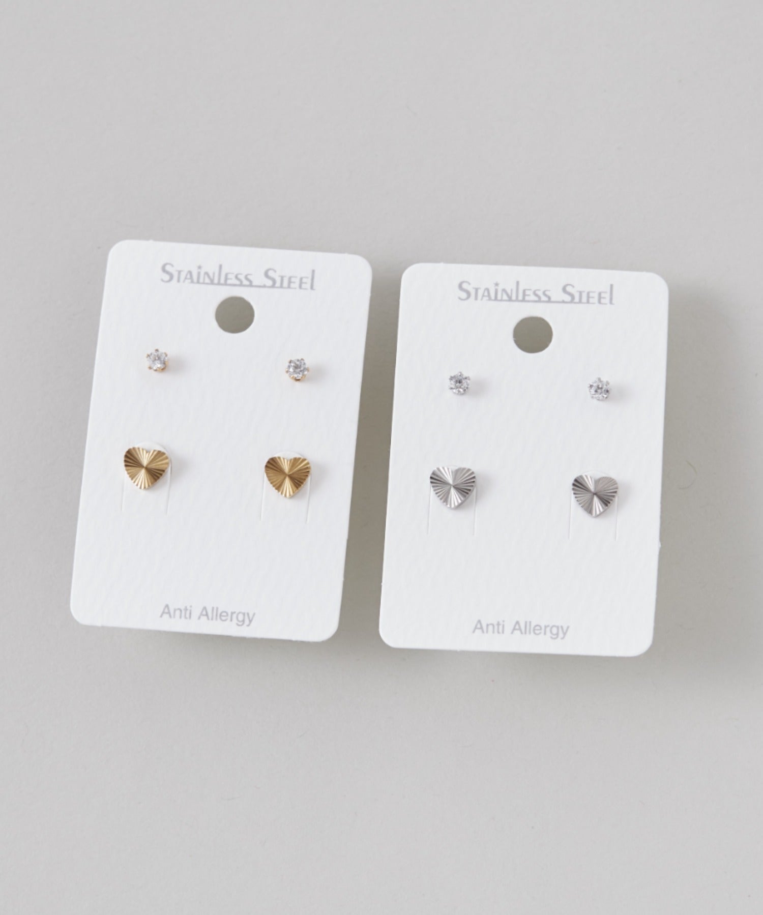 ciite' シーテ ピアス(両耳用) 【 金属アレルギー対応 】 2set pierce / ピアス3セット サージカルステンレス (両耳用) ゴールド FREE