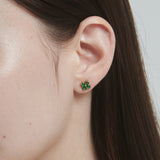 ciite' シーテ ピアス(両耳用) 【 金属アレルギー対応 】 デザインビジューピアス サージカルステンレス (両耳用) グリーン FREE