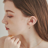 ciite' シーテ ピアス(両耳用) 【 金属アレルギー対応 】 シンプルフープピアス サージカルステンレス (両耳用) ピンクゴールド