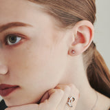 ciite' シーテ ピアス(両耳用) 【 金属アレルギー対応 】 シンプルミニボールピアス サージカルステンレス (両耳用) ピンクゴールド