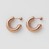 ciite' シーテ ピアス(両耳用) 【 金属アレルギー対応 】 ぷっくりシンプルピアス サージカルステンレス (両耳用) ピンクゴールド FREE