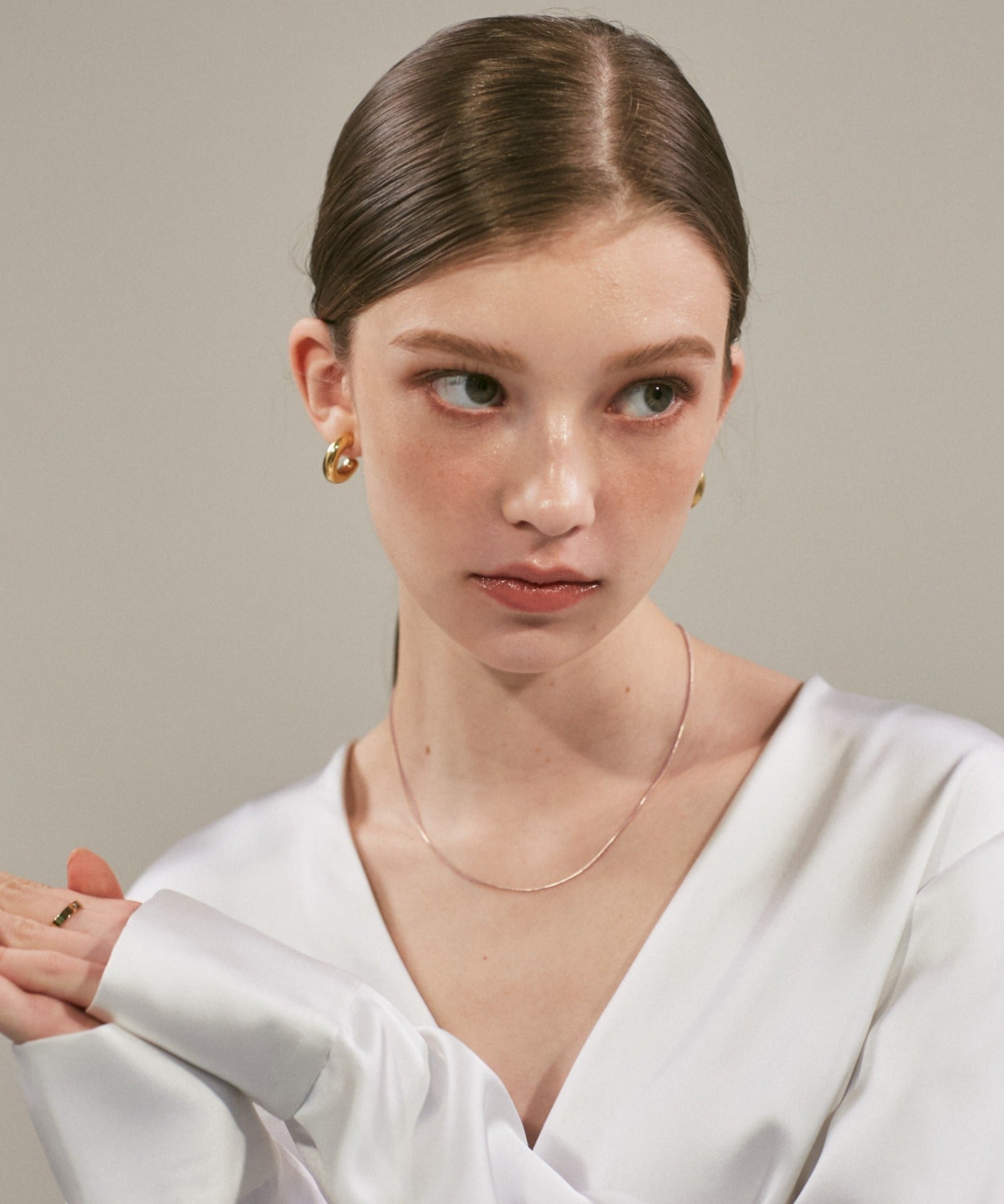 ciite' シーテ ネックレス 【 金属アレルギー対応 】simple snake necklace / シンプルスネークネックレス 1mm サージカルステンレス ピンクゴールド FREE