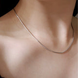 ciite' シーテ ネックレス 【 金属アレルギー対応 】simple snake necklace / シンプルスネークネックレス 1mm サージカルステンレス シルバー FREE