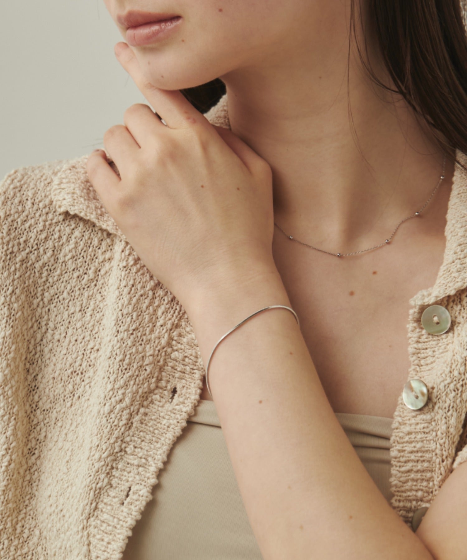 ciite' シーテ ネックレス 【 金属アレルギー対応 】simple snake bracelet / シンプルスネークチェーンブレスレット サージカルステンレス シルバー FREE