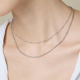 ciite' シーテ ネックレス 【 金属アレルギー対応 】 2連チェーンネックレス サージカルステンレス