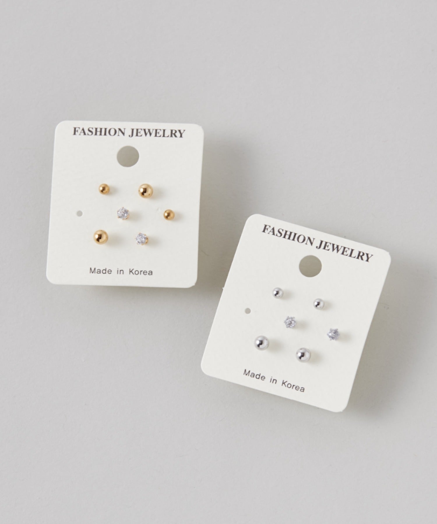 ciite' シーテ ピアス(両耳用) 【 金属アレルギー対応 】 3set pierce / ピアス3セット サージカルステンレス (両耳用) ゴールド FREE