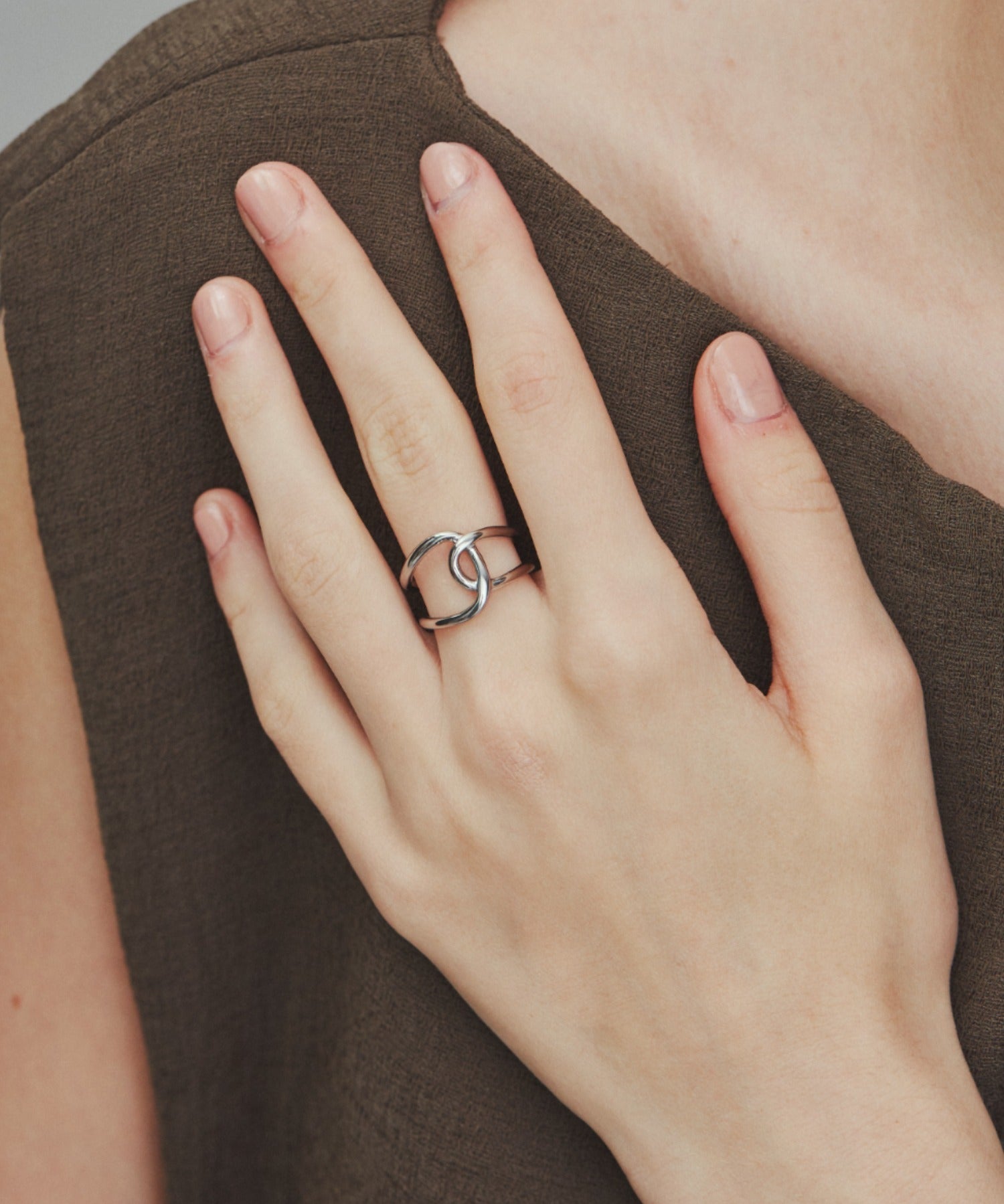 ciite' シーテ リング 【 金属アレルギー対応 】 ビッグクロスリング サージカルステンレス