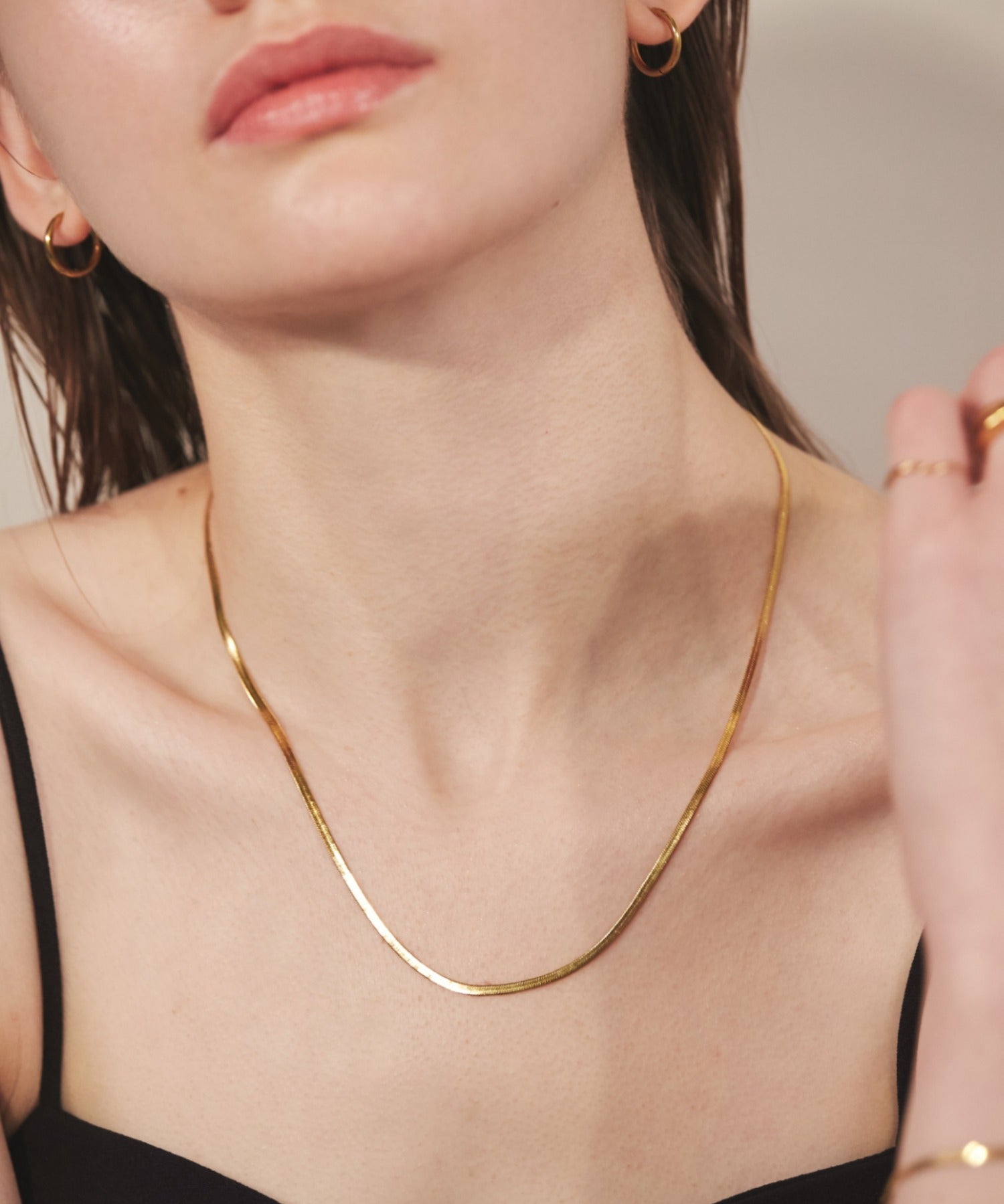 ciite' シーテ ネックレス 【 金属アレルギー対応 】 2.5mm スネークチェーンネックレス サージカルステンレス
