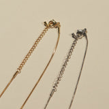 ciite' シーテ ネックレス 【 金属アレルギー対応 】 1mm スネークネックレス 2個セット サージカルステンレス 36~41cm, 39~44cm