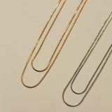 ciite' シーテ ネックレス 【 金属アレルギー対応 】 1mm スネークネックレス 2個セット サージカルステンレス 36~41cm, 39~44cm