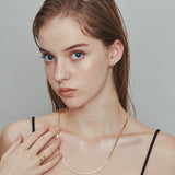 ciite' シーテ ネックレス 【 金属アレルギー対応 】 2mm スネークネックレス サージカルステンレス 56~61cm