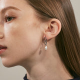 ciite' シーテ ピアス(両耳用) 【 金属アレルギー対応 】 モチーフ淡水パールピアス サージカルステンレス (両耳用) シルバー FREE