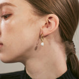 ciite' シーテ ピアス(両耳用) 【 金属アレルギー対応 】 モチーフ淡水パールピアス サージカルステンレス (両耳用) ゴールド FREE